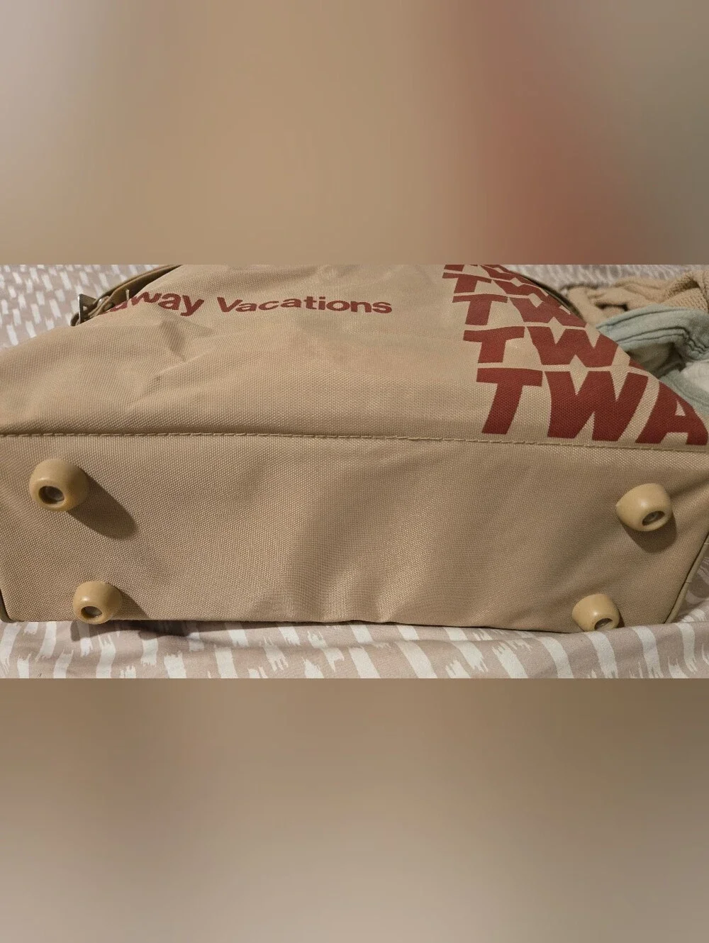 Vintage TWA Getaway Vacations Travel Bag